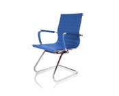 Cadeira Fixa Interlocutor Charles Eames Esteirinha Azul - Bering