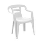 Cadeira Flow Poltrona Plástica Branca Suporta até 154Kg Mor