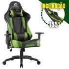 Cadeira Gamer Barata de material sintético de Alto Conforto Com Regulagem do Braço e da Base e Com Apoio de Almofadas Ergonômicas para Pescoço e Lombar Jogador Profissional - Fortrek