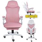 Cadeira Gamer Ergonômica Rosa Para Recepção, Escritórios, Salas e Setup Gamer Com Tela Mesh Vinik