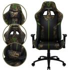 Cadeira Gamer Escritório ThunderX3 BC3 Encosto Reclinável material PU de Alta Qualidade Cor Verde Militar Camuflada