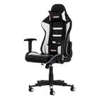 Cadeira Gamer II Reclinável 180º Giratória Preto e Branco Altura Ajustável Função Relax