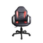 Cadeira Gamer Infantil em Couro PVC Pelegrin PEL-9354 Preto com Vermelho