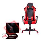 Cadeira Gamer MoobX GT RACER Preto / Vermelho + Mousepad Redragon Capricorn Vermelho