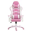 Cadeira Gamer Mymax MX5, Até 150Kg, com Ajuste de altura, Giratória, Branco e Rosa - MGCH-MX5/PK