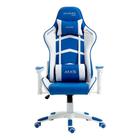 Cadeira Gamer Mymax MX5, Até 150kg, Com Almofadas, Reclinável, Descanso de Braço 2D, Branco e Azul - MGCH-MX5/BLWH