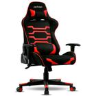 Cadeira gamer pctop power x-2555 preta/vermelha reclinavel 180 encosto costas
