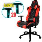 Cadeira Gamer Profissional para Jogos Com Apoio lombar Regulável Rodinhas Giratória Ergonomica de Alto Conforto - Vermelho