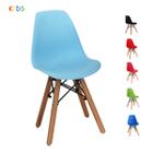 Cadeira Infantil Charles Eames Eiffel Kids Pés De Madeira