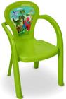 Cadeira Infantil Plastica Para Criança Dino Menino - Verde - Usual Utilidades