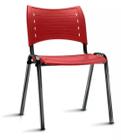 Cadeira Iso Fixa Desmontável Igrejas, Recepção Dvs Vermelha - Sintonia Flex