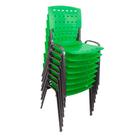 Cadeira ISO para sua casa, Igrejas e Estabelecimentos Comerciais em Geral Kit 8 Verde