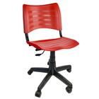 Cadeira Iso Secretária Giratória Plástica Vermelha Para Escritório