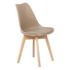 Cadeira Leda De Jantar Estofada Eames Wood Fendi