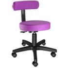 Cadeira Mocho Alto Com Encosto Slim Roxo / Renaflex