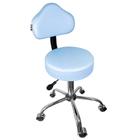 Cadeira Mocho Azul Base Cromada - ULTRA Móveis