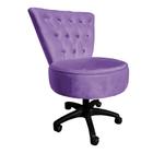 Cadeira Mocho Capitonê Elegância Veludo Roxo Base Giratória - Pallazio