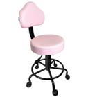 Cadeira Mocho Rosa Com Aro - ULTRA Móveis