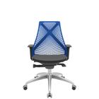 Cadeira Office Bix Tela Azul Assento Aero Preto Autocompensador Base Alumínio 95cm - 63973