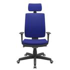 Cadeira Office Brizza Soft Aero Azul Autocompensador Com Encosto Cabeça Base Standard 126cm - 63451