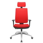 Cadeira Office Brizza Soft Aero Vermelho RelaxPlax Com Encosto Cabeca Base Aluminio 126cm - 63505