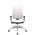 Cadeira Office Brizza Soft Vinil Branco Autocompensador Base Aluminio 120cm - 63907 - Sun House