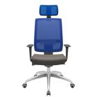 Cadeira Office Brizza Tela Azul Com Encosto Assento Facto Dunas Basalto Autocompensador 126cm - 63144