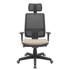 Cadeira Office Brizza Tela Preta Com Encosto Assento Poliester Fendi Autocompensador Base Standard 126cm - 63357