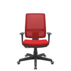 Cadeira Office Brizza Tela Vermelha Assento Aero Vermelho RelaxPlax Base Standard 120cm - 63866
