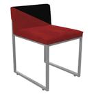 Cadeira Office Lee Duo Sala de Jantar Industrial Ferro Cinza Suede Vermelho e Preto - Ahazzo Móveis