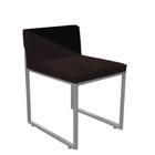 Cadeira Office Lee Duo Sala de Jantar Industrial Ferro Prata Suede Marrom e Preto - Ahz Móveis