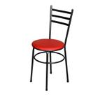 Cadeira Para Cozinha Epoxi Craqueada Assento Estofado - Lamar Design