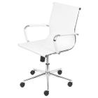 Cadeira para Escritório Baixa Office Giratória Branca - Or Design