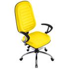 Cadeira para Escritório Presidente Gomada Linha Blenda Amarelo - Design Office Móveis