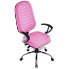 Cadeira para Escritório Presidente Gomada Linha Blenda Rosa - Design Office Móveis