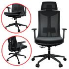 Cadeira Para Estudos escritório Home Office com Sistema Ergonômico de Alto Conforto com rodinhas giratória e AJUSTE DE PROFUNDIDADE DO ASSENTO