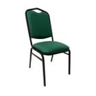 Cadeira para Hotel Auditório Igreja Restaurante Eventos com Reforço Empilhável cor Verde