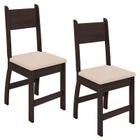 Cadeira para Mesa de Jantar Milano Kit 2 Peças Amêndoa Savana - Poliman