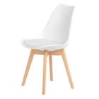 Cadeira para Mesa de Jantar Sala Cozinha Escrivaninha Saarinen Design Leda Branca