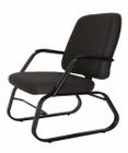 Cadeira para Obesos até 200kg com Base Fixa Linha Obeso Preto - Design Office