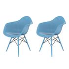 Cadeira para Sala de Jantar Arm Dsw Inj Azul Claro