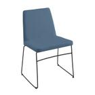 Cadeira Paris Linho Azul Jeans 80x46x50 cm Daf Mobiliário