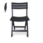 Cadeira plastica dobravel compacta preta para praia restaurante bar clube ate 110kg arqplast