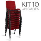 Cadeira Plástica Fixa Kit 10 A/E Vermelho Lara - Shopcadeiras