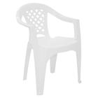 Cadeira Plástica Iguapé com Braço Branca Tramontina
