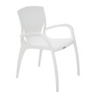 Cadeira plastica monobloco com bracos clarice branca - TRAMONTINA
