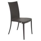 Cadeira plastica monobloco laura marrom