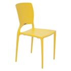 Cadeira plastica monobloco safira amarela