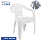 Cadeira Plástica Tramontina Multiuso c/ Braços Suporta 155KG