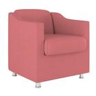 Cadeira Poltrona Decorativa Recepção Sala Quarto Suede